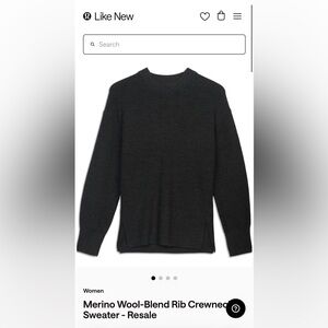 lululemon athletica Charcoal Crewneck Sweater